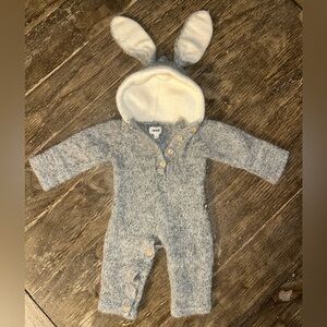Oeuf Baby Alpaca Wool Hooded Rabbit Jumpsuit Size 0-6 Months